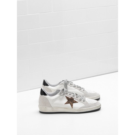 Men/Women Golden Goose ball star sneakers in calf leather star heel glossy