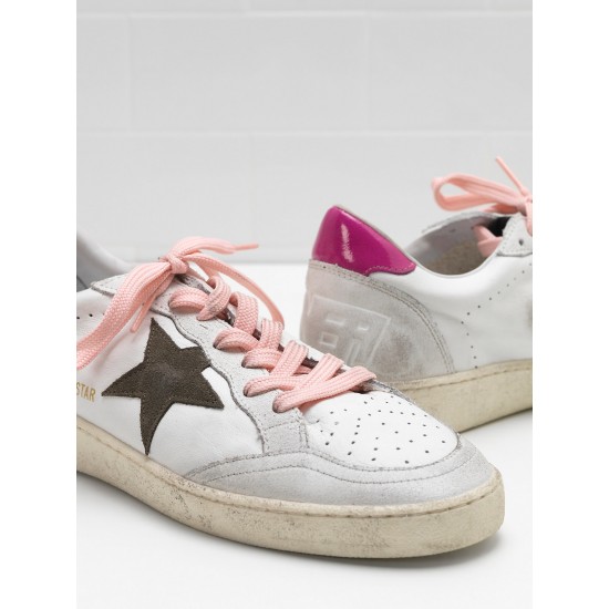 Women Golden Goose ball star sneakers in calf leather suede star leather