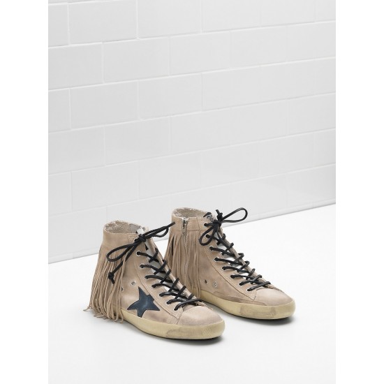 Men/Women Golden Goose francy sneakers suede star and tongue in leather