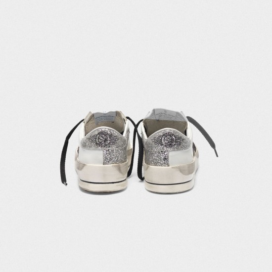 Women Golden Goose stardan sneakers with leopard print star and glittery