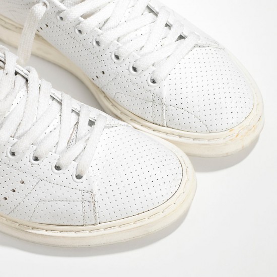 Men/Women Golden Goose sneakers starter in traforata white spot