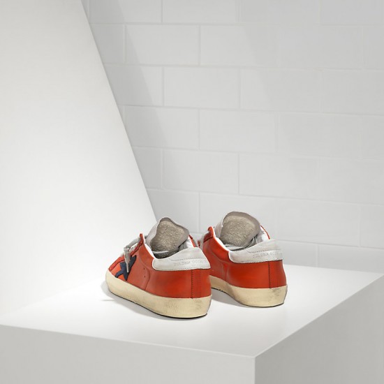 Men/Women Golden Goose sneakers superstar in red leather white sude