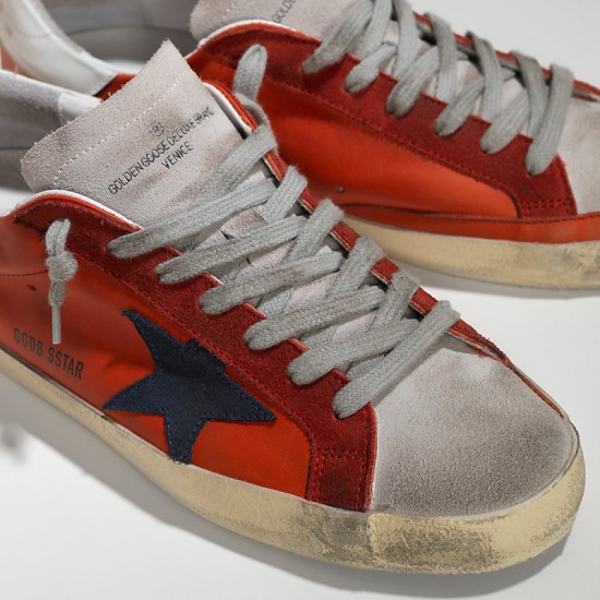 Men/Women Golden Goose sneakers superstar in red leather white sude