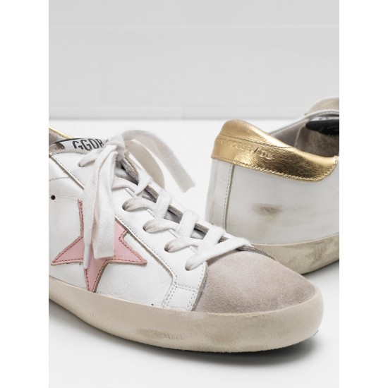 Women Golden Goose superstar sneakers leather star in laminated