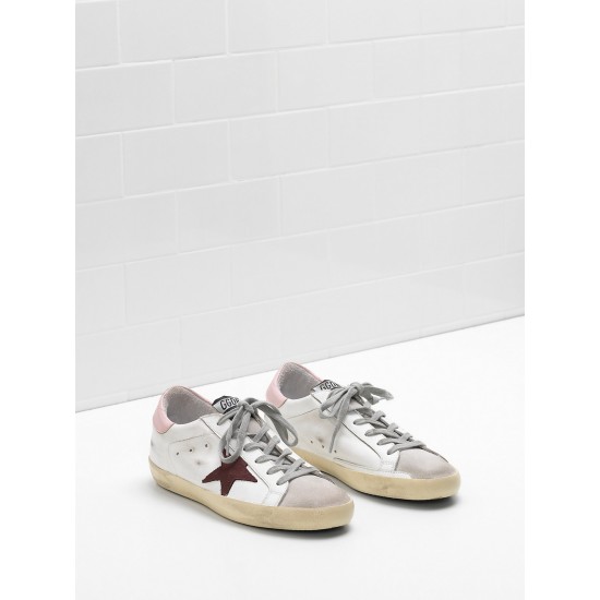 Women Golden Goose superstar sneakers leather star in suede leather